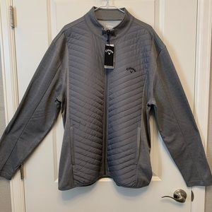 COPY - NWT Callaway quilted golf jacket.  Grey.  XXL
